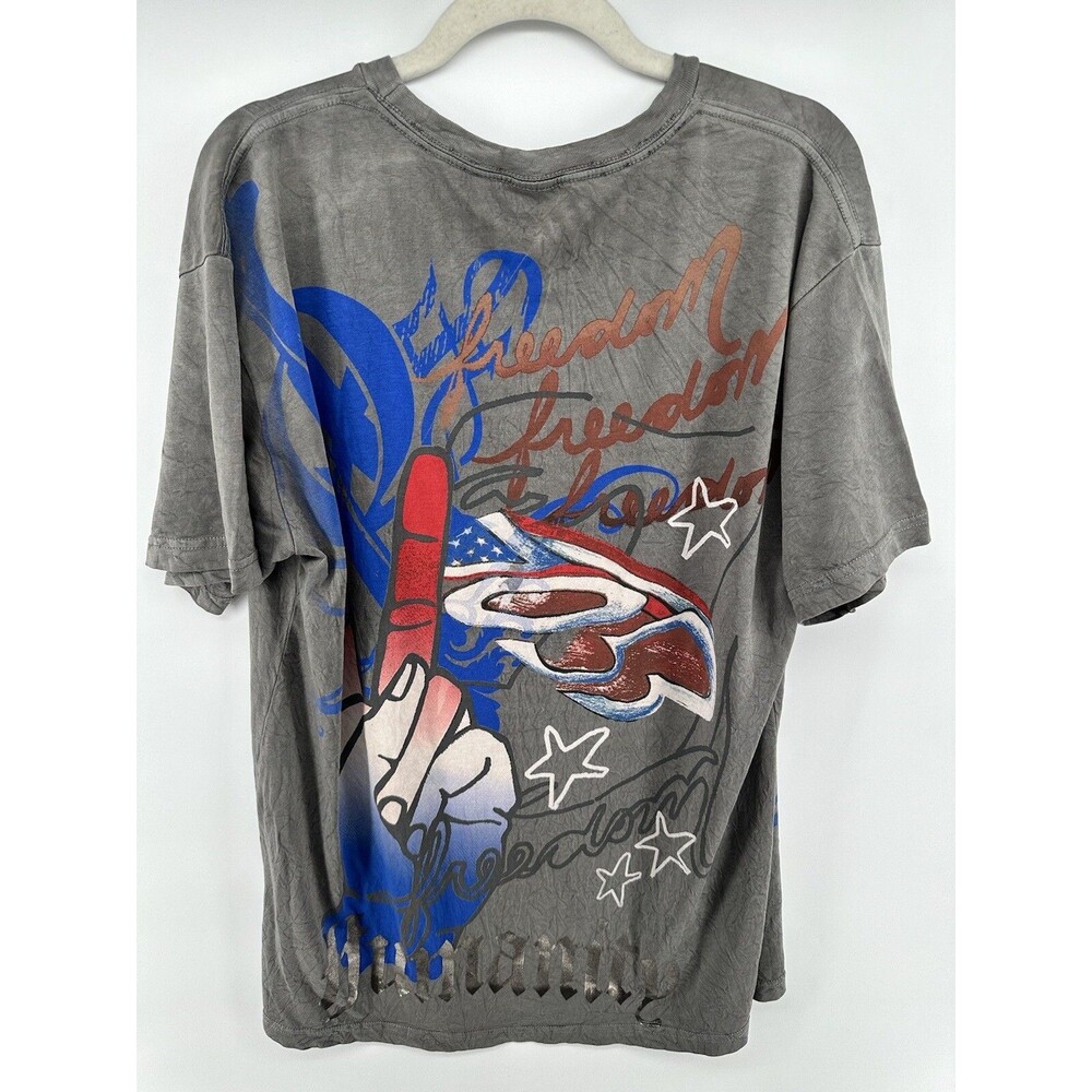 Vintage Humanity Embellished Freedom Rosa Parks Gray T-Shirt Mens XL